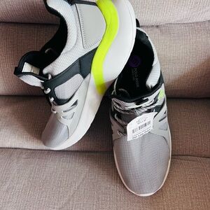 U.S. Polo Assn. Gray and Neon Yellow Athletic Shoes